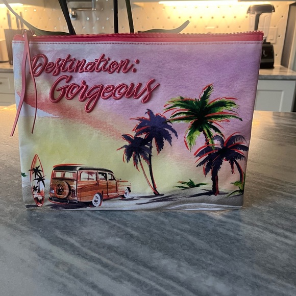 Vintage 🏝Merle ☀️Norman 🏝cosmetics ☀️🏝bag 🏝travel ☀️😂size toiletry 🏝☀️ - Picture 9 of 16